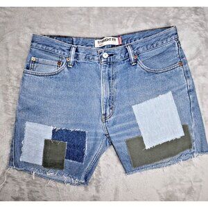 Levi’s 505 Straight Fit Patchwork Denim Shorts - Size 34